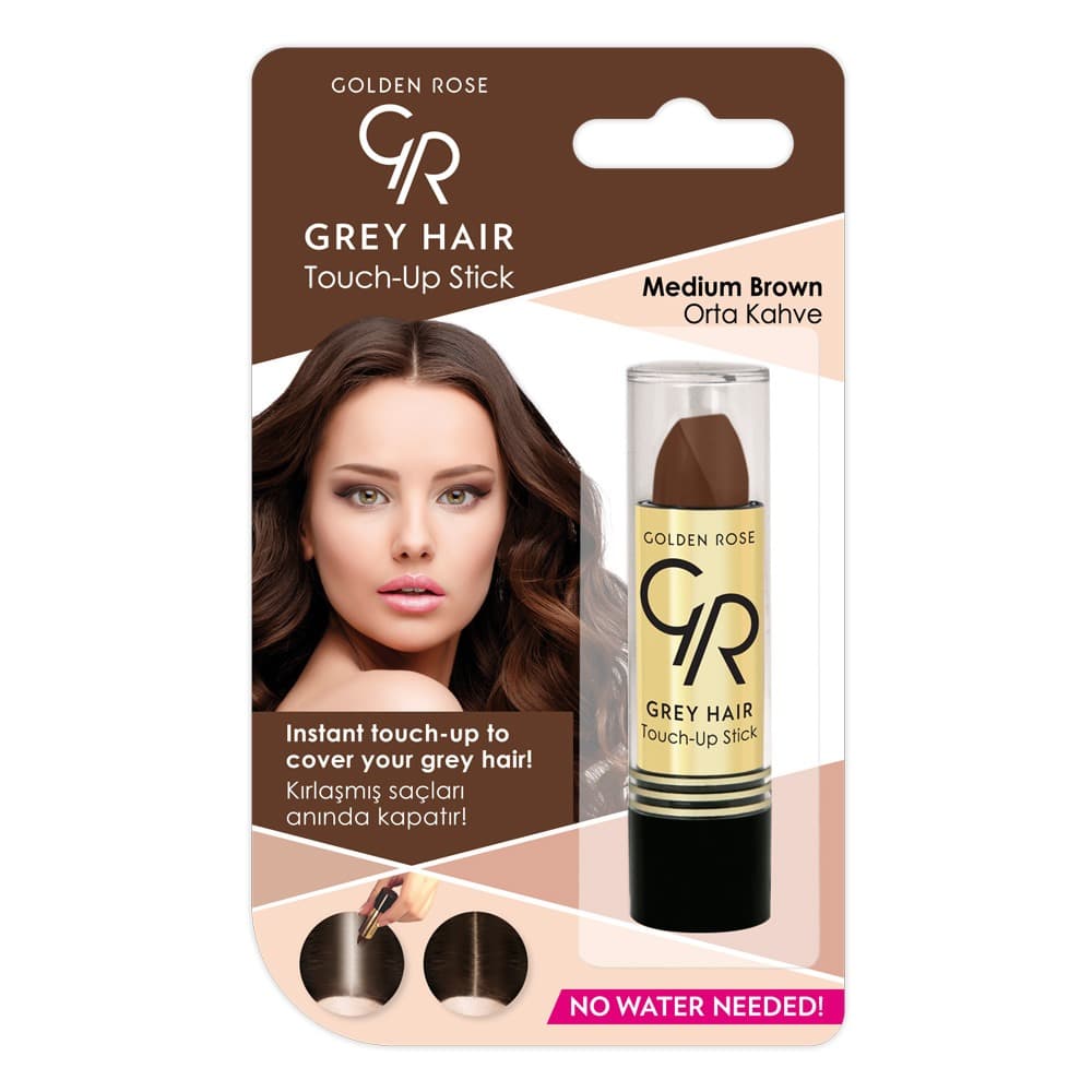 کاور استیکی موهای سفید گلدن رز قهوه ای متوسط (Medium Brown)